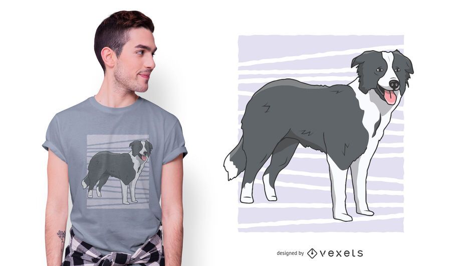 Diseño de camiseta border collie Diseño de camiseta border collie