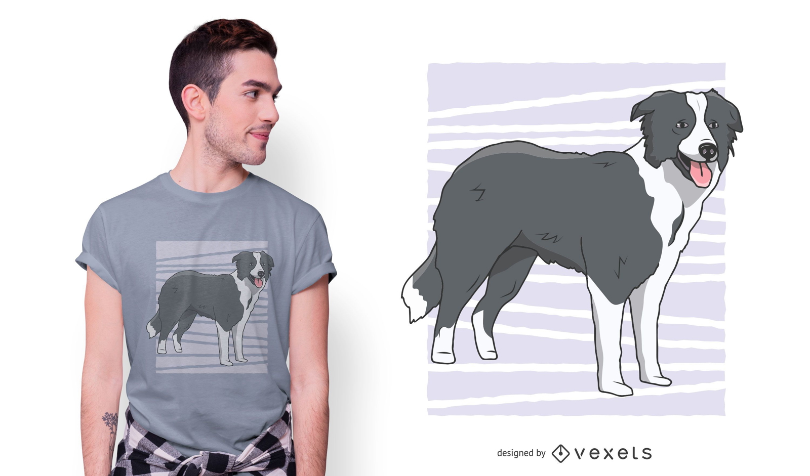 Border collie t-shirt design