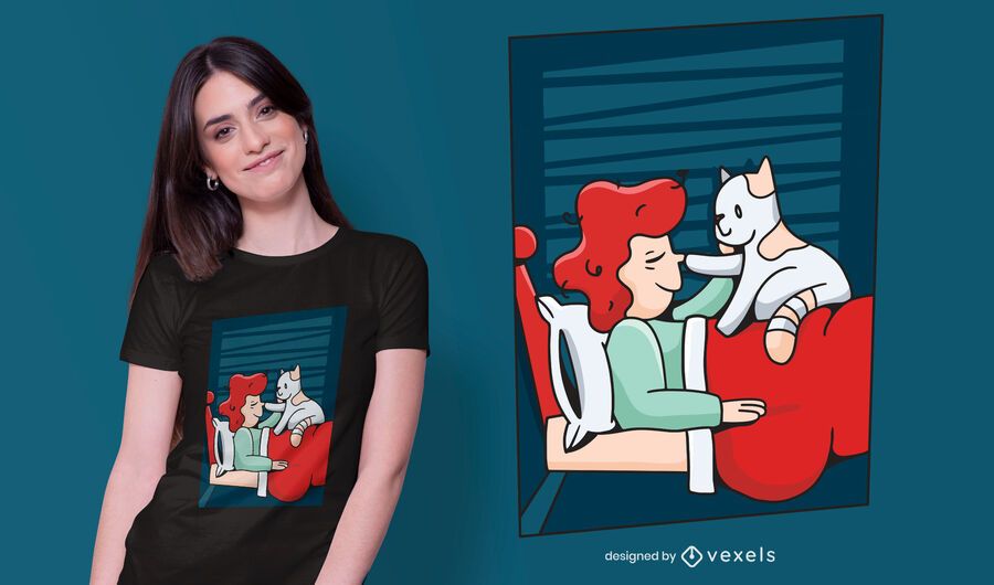 Cute cat owner t-shirt design Cute cat owner t-shirt design