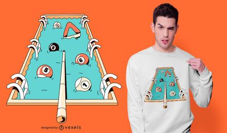 Diseño de camiseta pool pun Diseño de camiseta pool pun