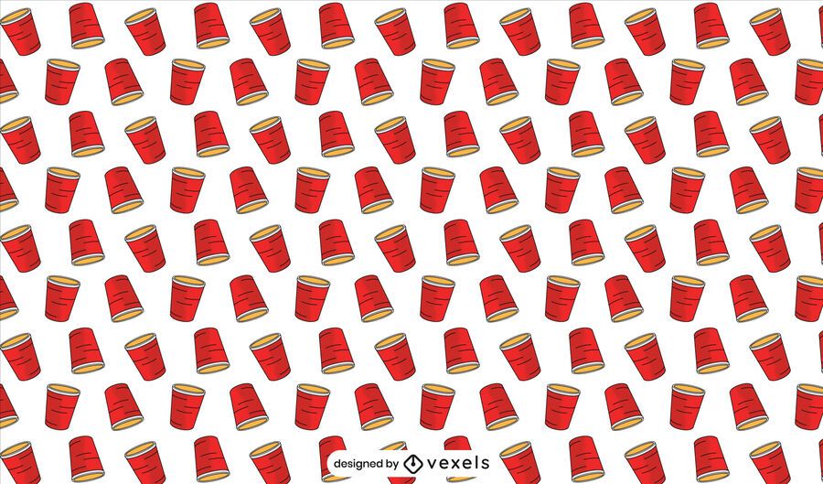 Red cups pattern design Red cups pattern design