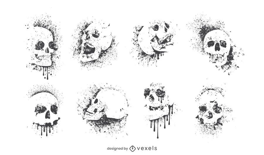Grafitti skull set design Grafitti skull set design