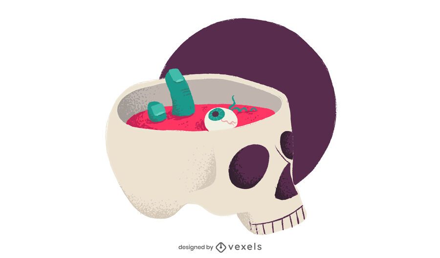 Desenho de ilustração de caveira Desenho de ilustração de caveira
