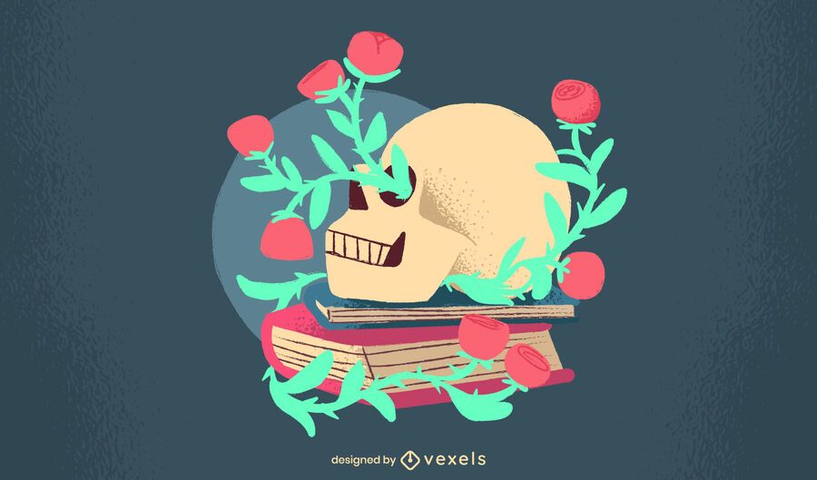 Flowery Skull Flat Design Flowery Skull Flat Design