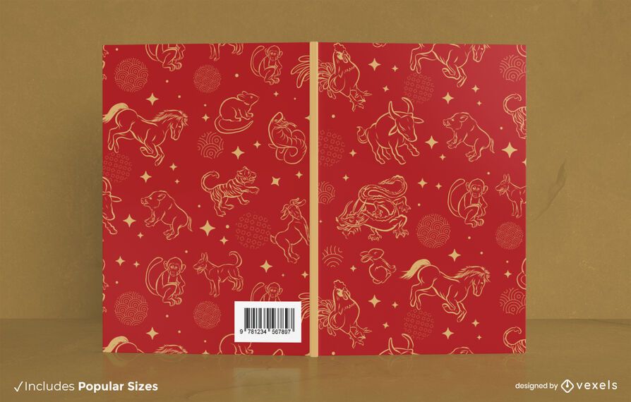 Chinese zodiac animals book cover design Chinese zodiac animals book cover design