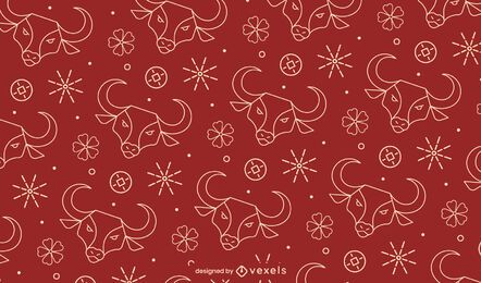Chinese ox sign pattern design Chinese ox sign pattern design