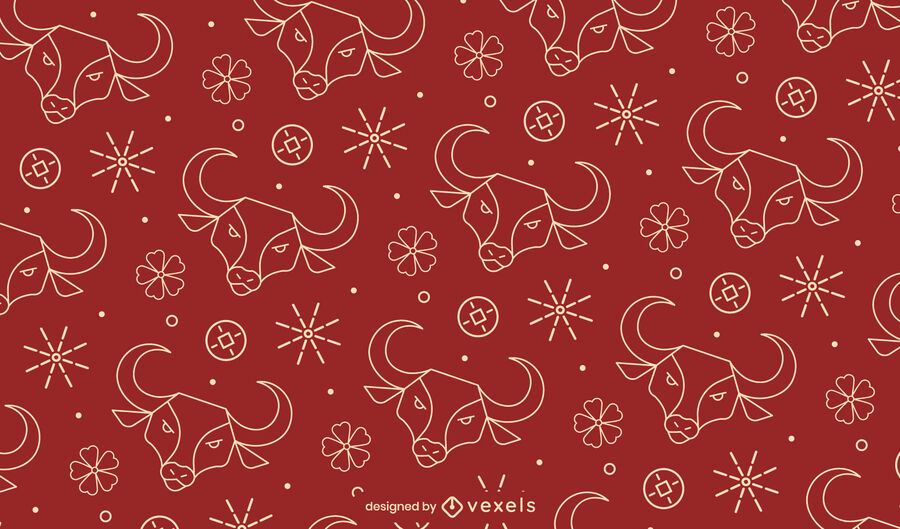 Chinese ox sign pattern design Chinese ox sign pattern design