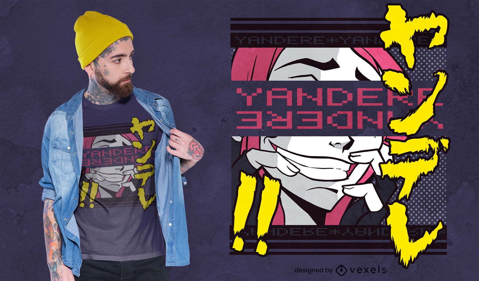 Yandere M?dchen-T-Shirt-Design