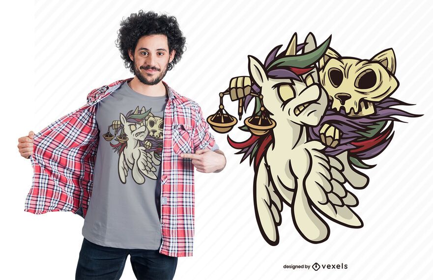 Design de t-shirt de gato de cavalo para o apocalipse da fome Design de t-shirt de gato de cavalo para o apocalipse da fome