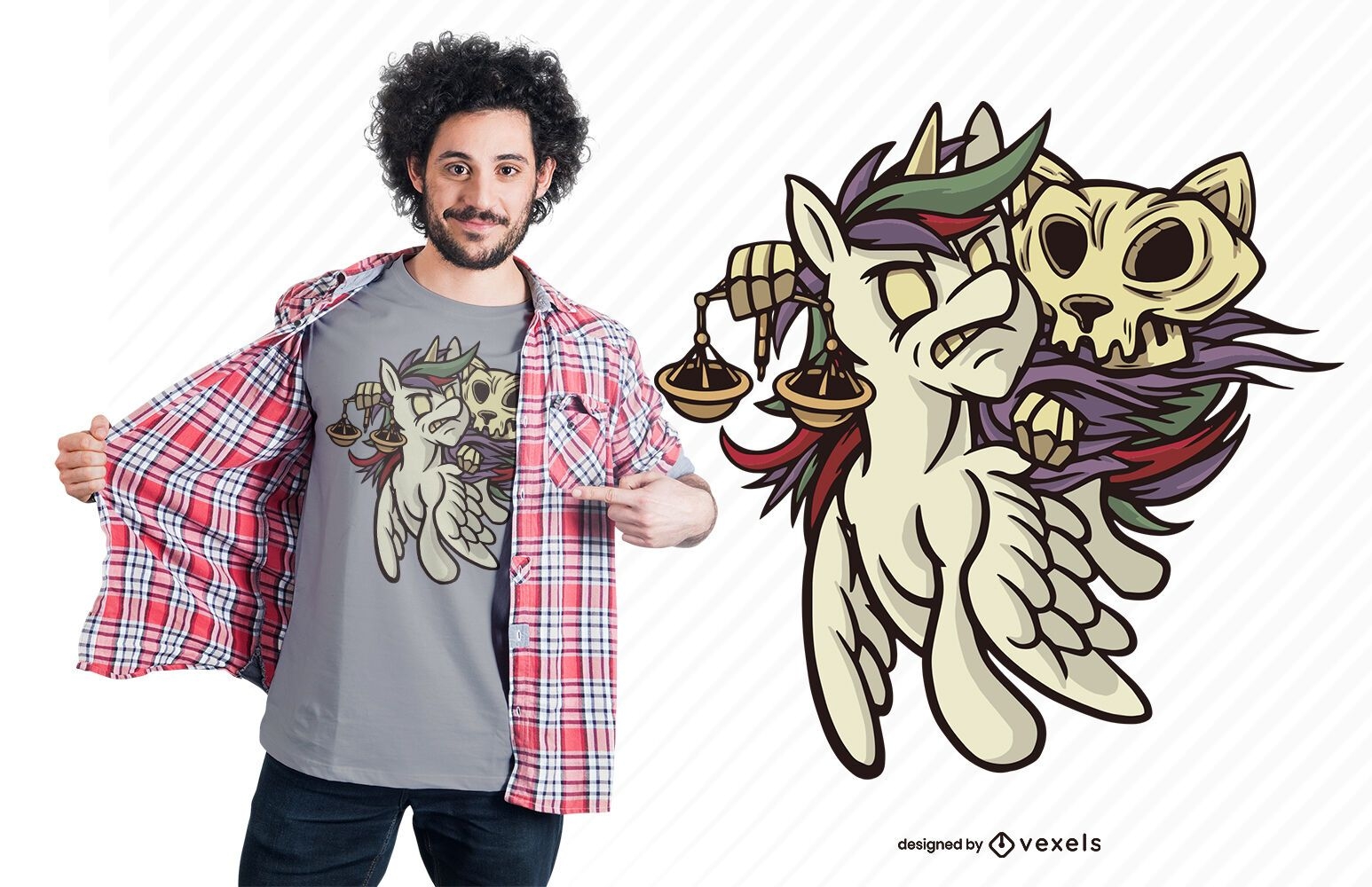 Design de t-shirt de gato de cavalo para o apocalipse da fome