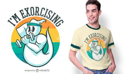 Diseño de camiseta exorcizando fantasma