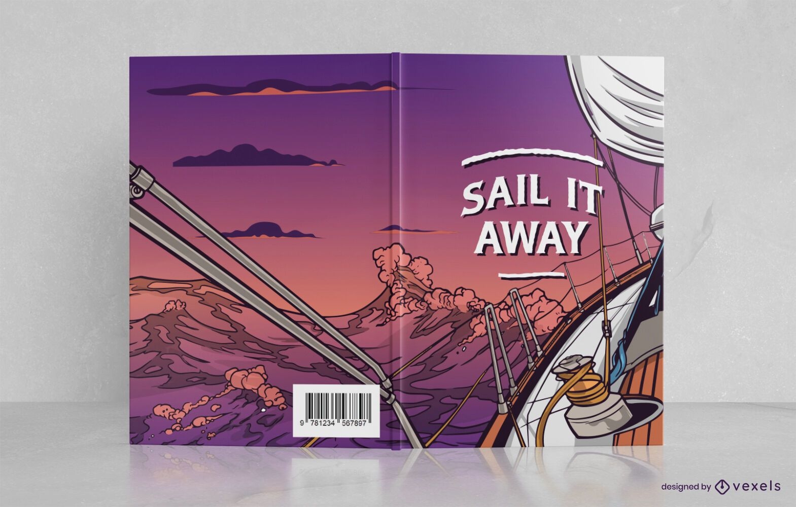 Design da capa do livro do Sailing Journal
