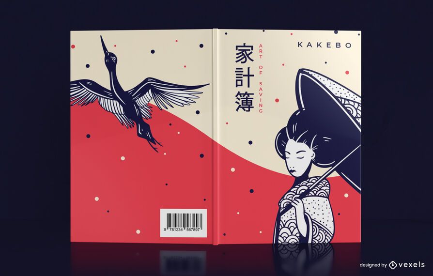Desenho da capa do jornal Kakebo Saving Desenho da capa do jornal Kakebo Saving