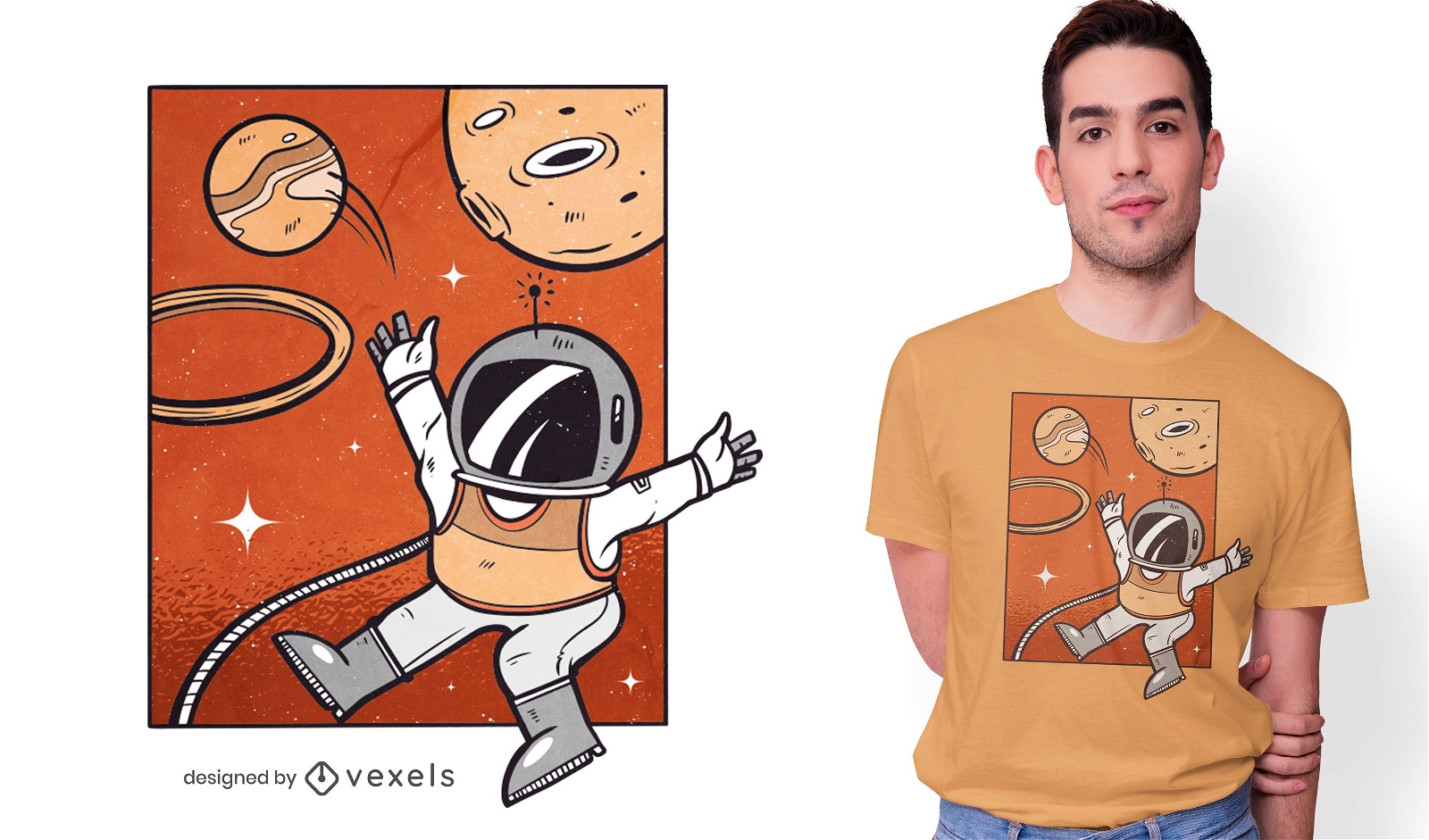 Design de camiseta de astronauta de basquete