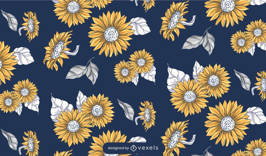 Sunflowers pattern design Sunflowers pattern design