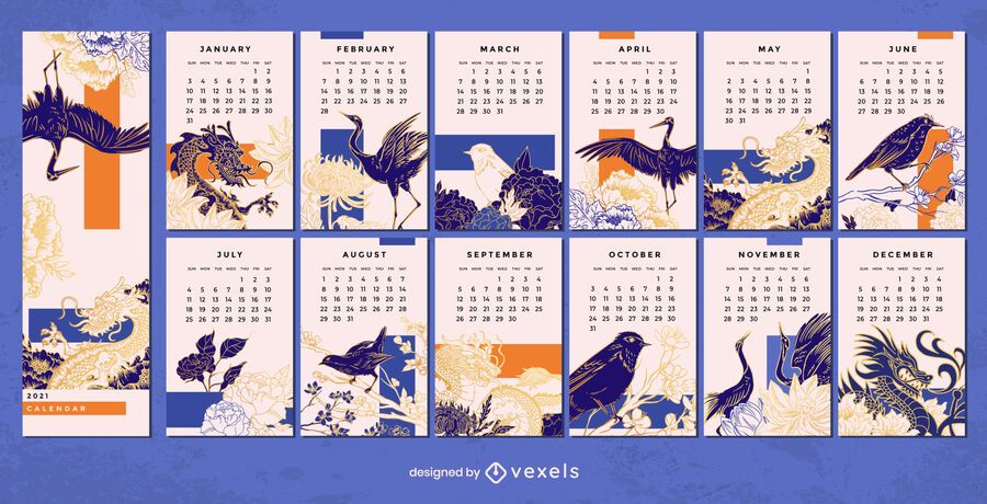 Chinese 2021 calendar design Chinese 2021 calendar design