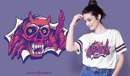 Skelett Dämon T-Shirt Design Skelett Dämon T-Shirt Design