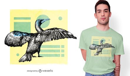 Cormorant bird t-shirt design Cormorant bird t-shirt design