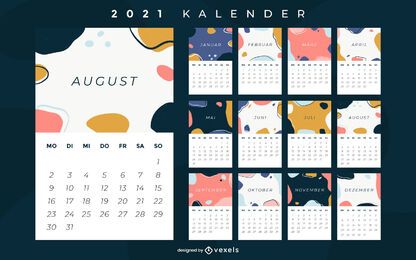 Abstract 2021 german calendar Abstract 2021 german calendar