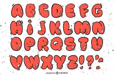 Conjunto de letras do alfabeto Graffiti