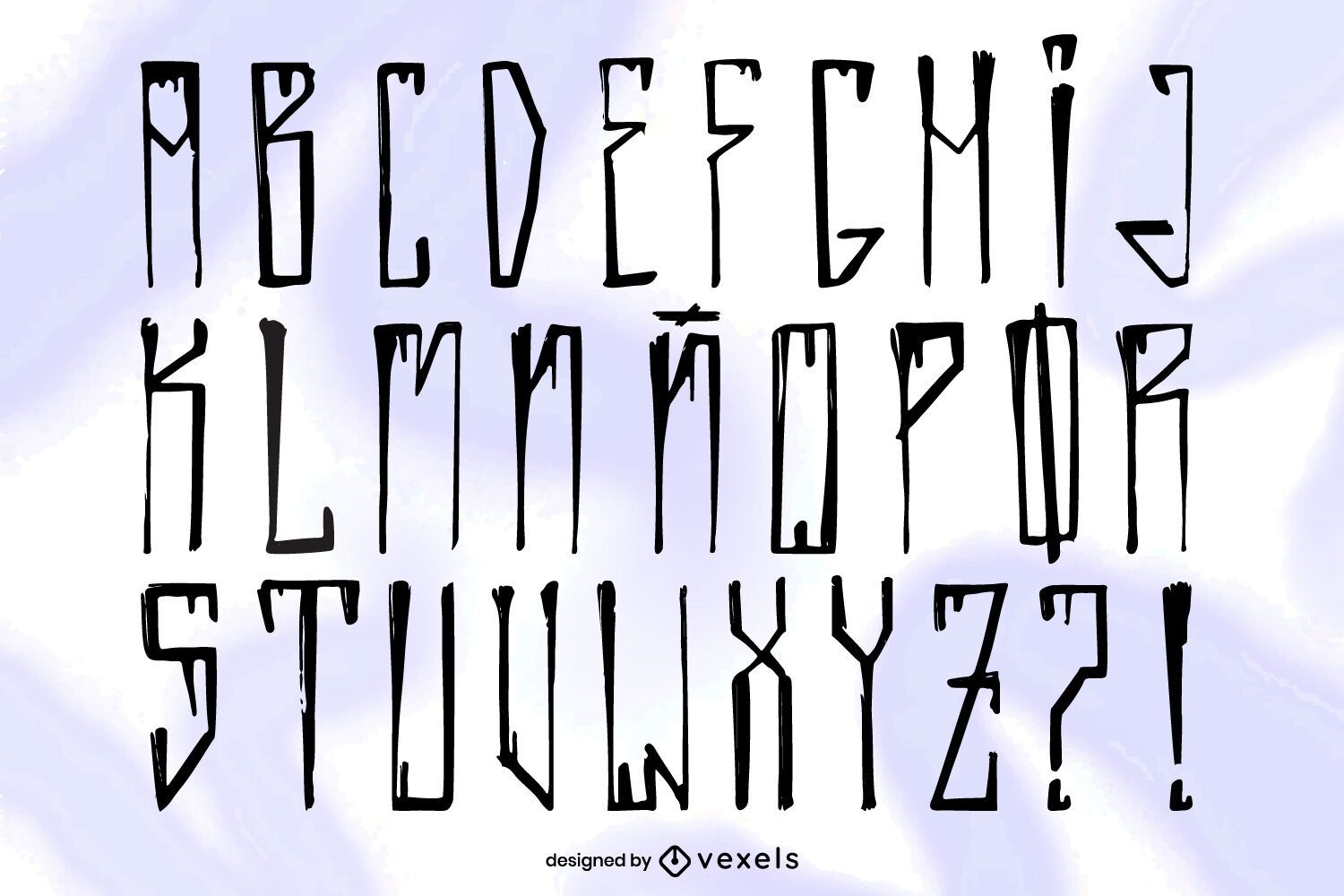 Conjunto de letras del alfabeto de vandalismo