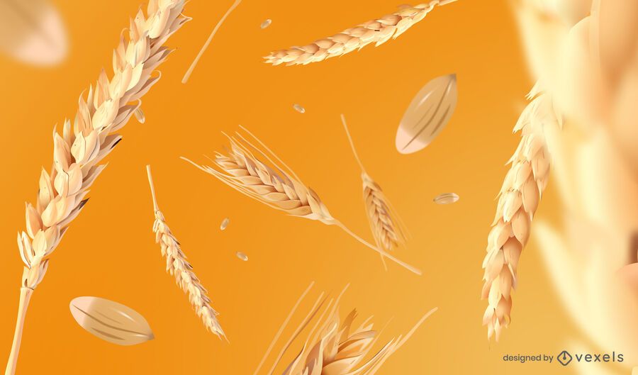 Desenho de fundo de espigas de trigo Desenho de fundo de espigas de trigo