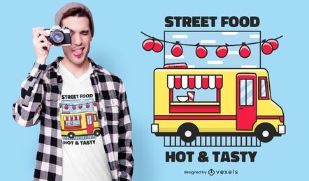 Design de t-shirt com citações de Foodtruck