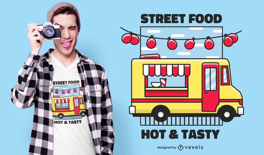 Design de t-shirt com citações de Foodtruck Design de t-shirt com citações de Foodtruck