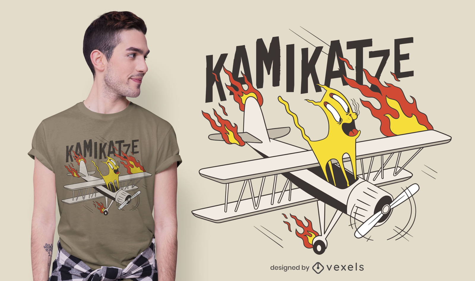 Kamikatze t-shirt design