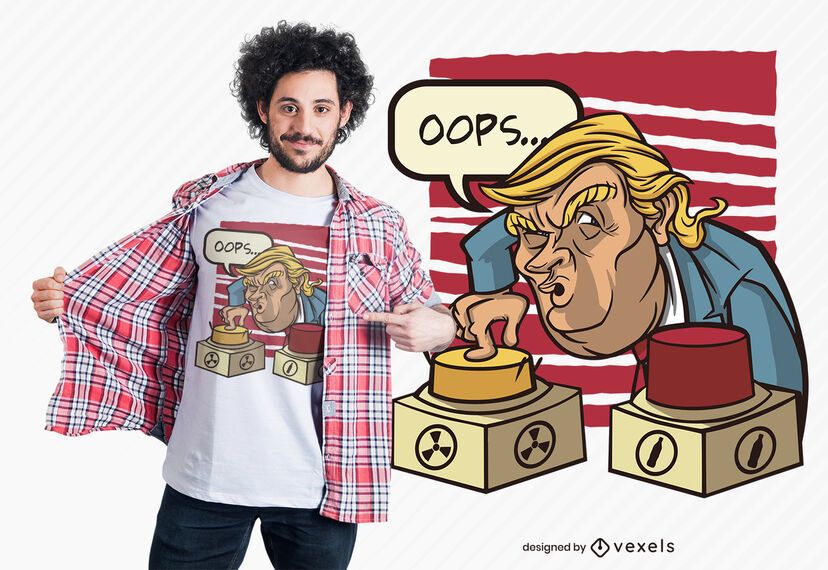 Diseño de camiseta de trump nuclear Diseño de camiseta de trump nuclear