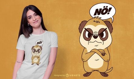 Angry meerkat t-shirt design