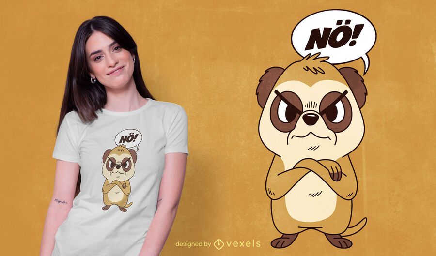 Angry meerkat t-shirt design Angry meerkat t-shirt design