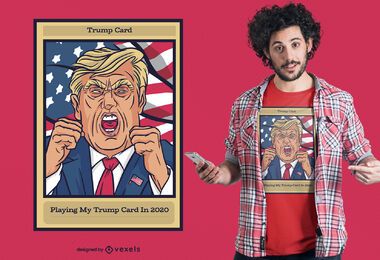 Diseño de camiseta con tarjeta Trump