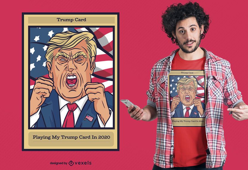 Diseño de camiseta con tarjeta Trump Diseño de camiseta con tarjeta Trump