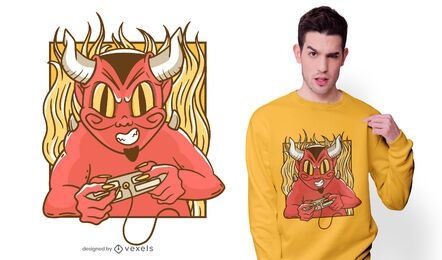 Gamer devil t-shirt design