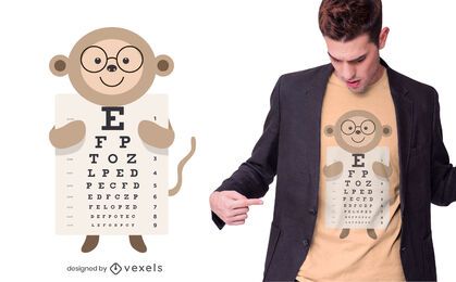 Monkey eye chart t-shirt design Monkey eye chart t-shirt design