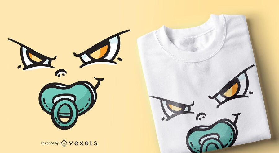 Diseño de camiseta de cara de bebé Diseño de camiseta de cara de bebé