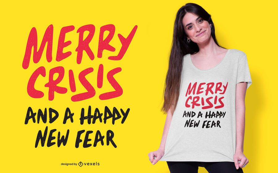 Diseño de camiseta de feliz crisis Diseño de camiseta de feliz crisis