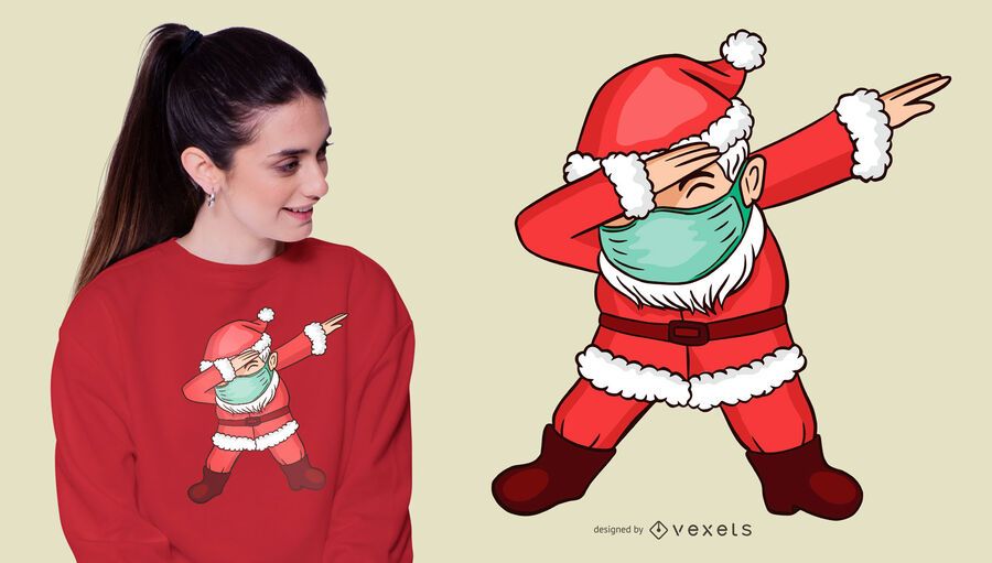 Dabbing santa claus diseño de camiseta Dabbing santa claus diseño de camiseta