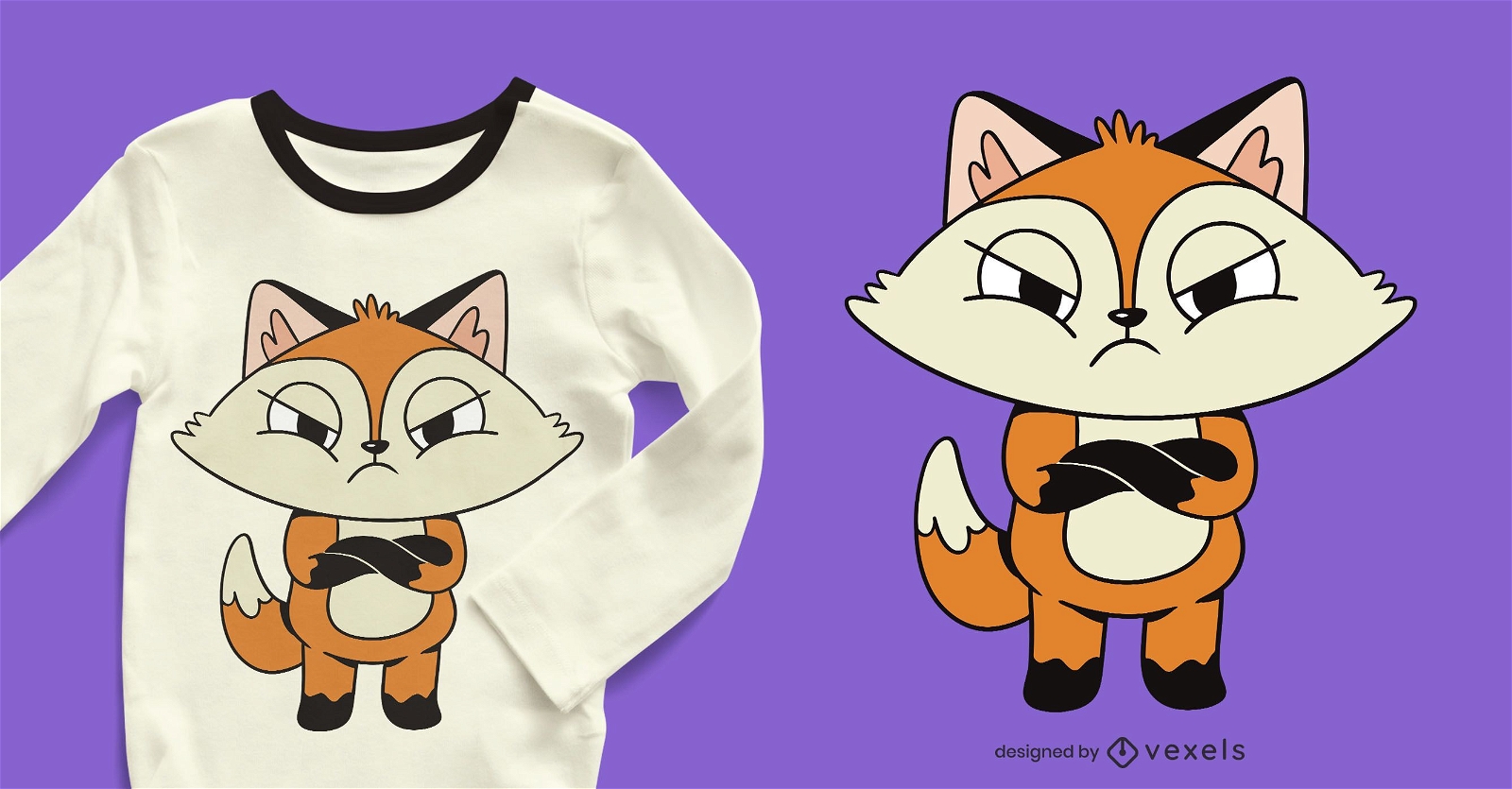 Design de t-shirt do Angry Fox