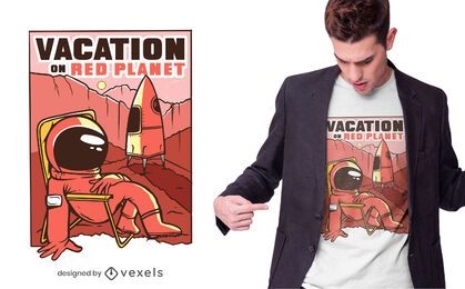Mars vacations t-shirt design