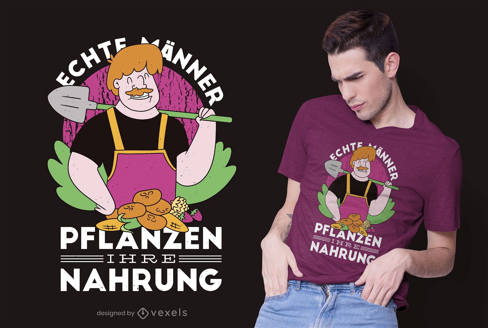 Design de camiseta de fazendeiro alem?o