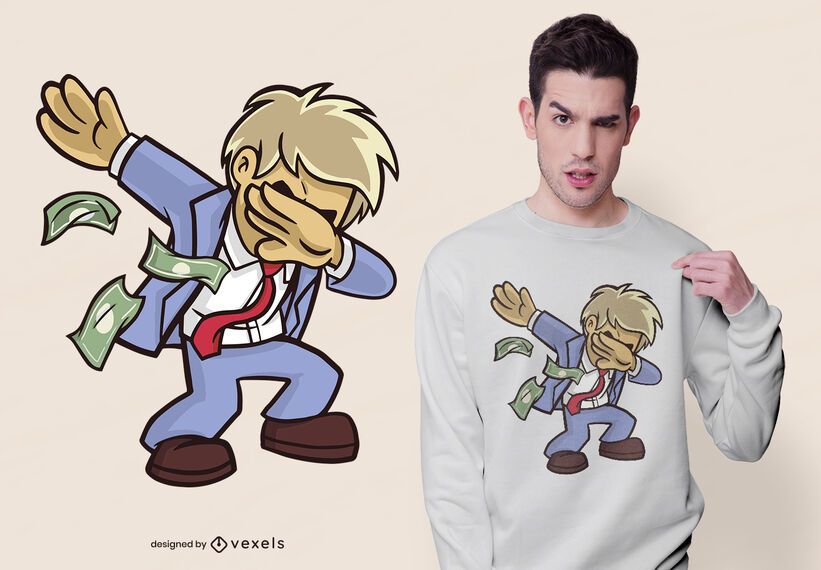 Diseño de camiseta de hombre de negocios dabbing Diseño de camiseta de hombre de negocios dabbing