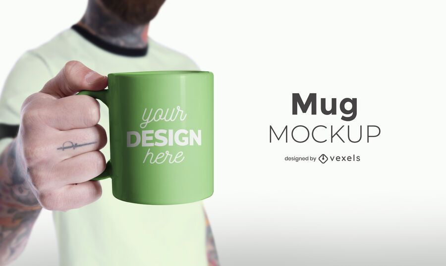 Model holding mug mockup design Model holding mug mockup design