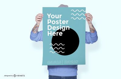 Model poster mockup design Model poster mockup design