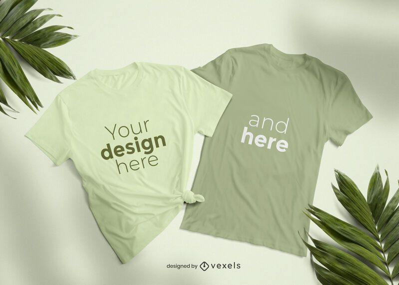 T-shirt mockup set design T-shirt mockup set design