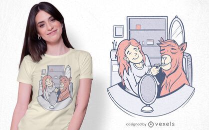 Make up alpaca t-shirt design Make up alpaca t-shirt design