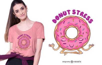 Design de t-shirt estressante donut