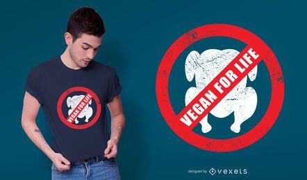 Vegan for life t-shirt design Vegan for life t-shirt design