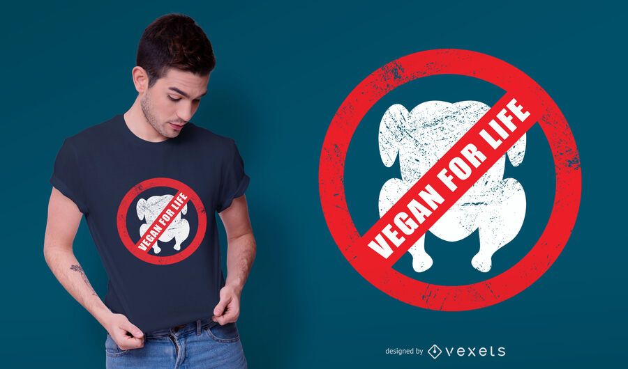 Design de camisetas Vegan para toda a vida Design de camisetas Vegan para toda a vida